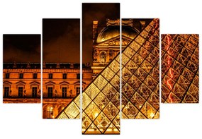 Tablou cu Louvre la Pris (150x105 cm)