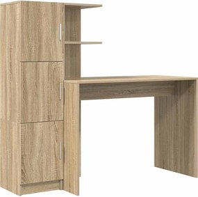 vidaXL Birou 2 pcs Stejar Sonoma