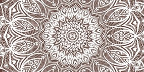 Tablou Mandala armonie pe un fundal maro