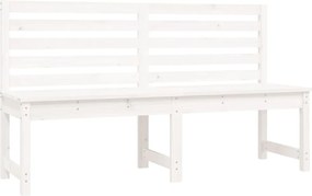 vidaXL Bancă de grădină, alb, 157,5 cm, lemn masiv de pin