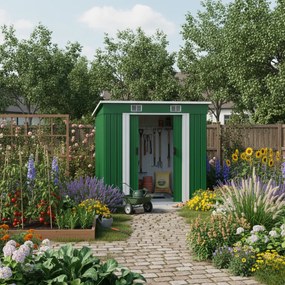 Depozit de unelte pentru grădină L, 196x122x182cm, verde Gardebruk