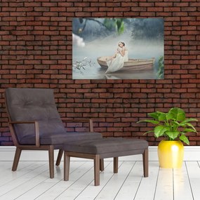 Tablou - Femeia pe barcă (90x60 cm)