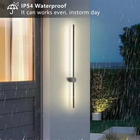 Brilagi - Aplică LED de exterior AURA, 20W, 230V, 3000K, IP54, antracit