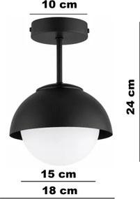 BRILAGI - Lustră aplicată COSMO 1xE27/60W/230V neagră