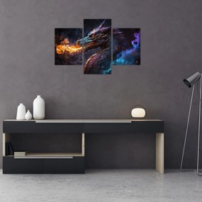 Tablou - Dragon scuipând flăcări (90x60 cm)