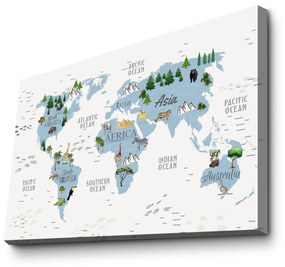 Tablou pentru copii 45x70 cm Map – Wallity