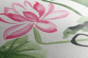 Tablou floare de lotus în acuarelă