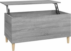 vidaXL Măsuță de cafea, gri sonoma, 90x44,5x45 cm, lemn compozit