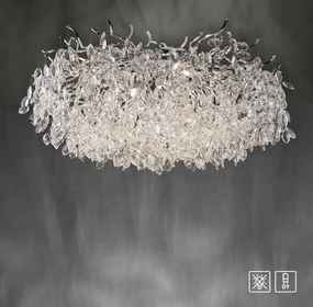 Lustra aplicata design magnific, crom, diametru 80cm, RICICLE