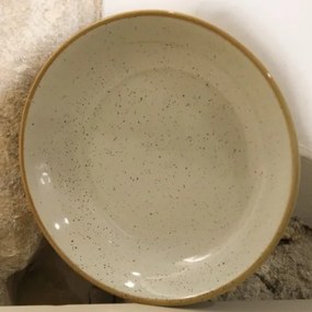 Farfurie adanca Gardena din ceramica crem 23 cm