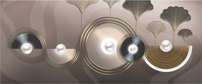 Tablou - Abstract maro-auriu (120x50 cm)