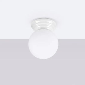 Sollux SL.1904 - Plafonieră pentru baie ZORI 1xG9/8W/230V, diam. 12 cm, IP44, albă