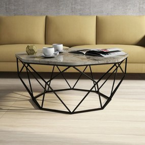 Măsuță de conferință Diamond White Marble