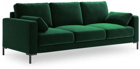 Canapea 3 locuri Jade cu tapiterie din catifea, verde