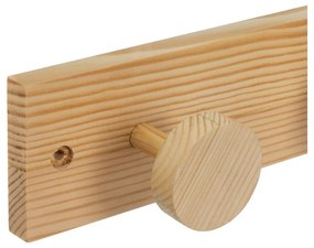 Cuier de perete în culoare naturală din lemn de pin 40 cm Anillos – Casa Selección