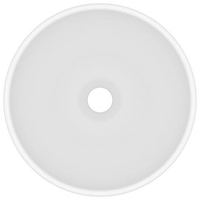 Chiuveta baie lux, alb mat, 32,5x14 cm, ceramica, rotund matte white
