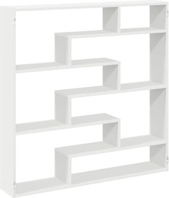 vidaXL Raft cubic de perete cu 7 compartimente alb lemn prelucrat