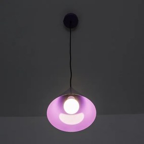 Lustră suspendată pe cablu ETNA II 1xE27/15W/230V, diam. 18,5 cm, mov
