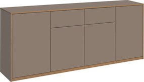 Comoda pentru living COMPLEX, gri, PAL laminat, 220x40x89 cm