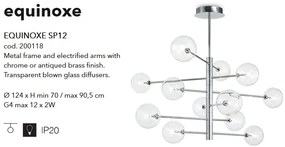 Candelabru design clasic EQUINOXE SP12 CROMO, D-124cm 200118