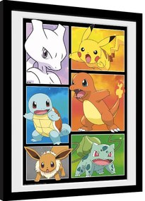 Poster înrămat Pokemon - Comic Panels