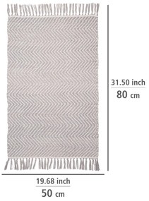 Covoraș baie din plastic reciclat Wenko Gata, 50 x 80 cm, gri