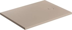Cadita de dus compozit Omnires AquaRock M+ dreptunghiulara bej dune mat 80x100 cm