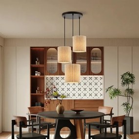 Brilagi - Pendul pe cablu NORDIC WAVE, 3x E27/15W/230V, Ø 38 cm, in/negru