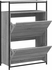 vidaXL Pantofar, gri sonoma, 75x34x112 cm, lemn prelucrat