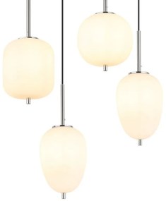 Lustra 6L design modern Blacky I nichel mat