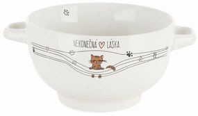 Castron de ceramică Orion Endless love Cat, diam. 14 cm