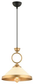 Lustră cu cablu MONZA 1xE27/40W/230V Ø 30 cm crem/bronz