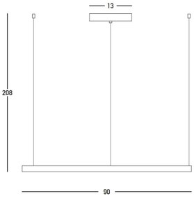 Lustră LED dimabilă pe cablu Zambelis 23034 LED/45W/230V 3000K auriu