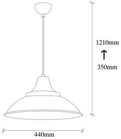 Lustra Saglam Negru 44x121 cm