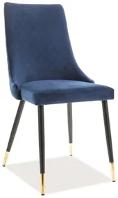 Scaun PIANO VELVET albastru inchis