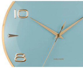 Karlsson 6017BL ceas de perete design, albastrudeschis, diametru 40 cm