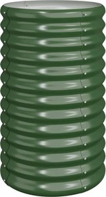 vidaXL Jardinieră grădină verde 40x40x68 cm oțel galvanizat