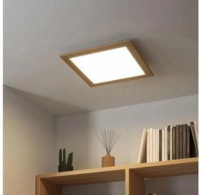 Eglo - Panou LED RGB reglabil aplicat SALOBRENA-C LED/24W/230V, maro + telecomandă