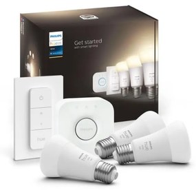 Set de bază Philips Hue WHITE 3xE27/9,5W 2700K + dispozitiv de interconectare