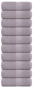 vidaXL Prosoape de baie 10 buc. FROGN gri 30x30 cm 100% bumbac