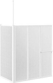 vidaXL Paravan cadă duș în formă de L 70x120x137 cm 4 panouri pliabil