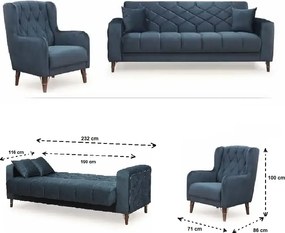 Set canapea cu 2 fotolii Milas