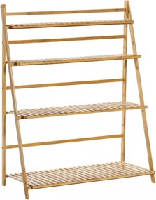 Etajera NEPEL TYP 2, stejar natural, bambus, 70x47x122 cm