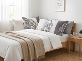 Husa de perna din microfibra TIRSO 70x90 cm, gri-alb