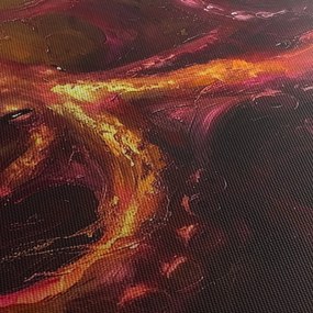 Tablou - Octopus, pictură în ulei (cu ceas) (90x30 cm)