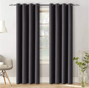 Draperie neagra OXFORD 140x250 cm Agatat: Inele metalice