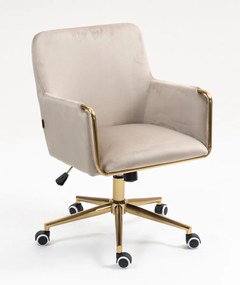 HR4318K Scaun Latte Catifea cu Bază Aurie