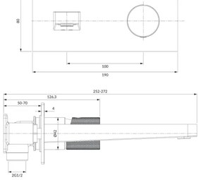 OMNIRES CT8015CR - Baterie umyvadlová podomítková CONTOUR chrom