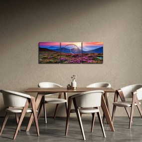 Tablou - Munte înflorit peisaj (cu ceas) (90x30 cm)