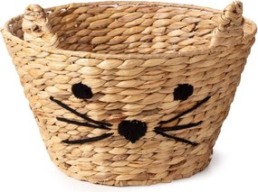 Coș de jucării pentru copii în culoare naturală din zambilă de apă ø 35x26 cm Cat – Compactor